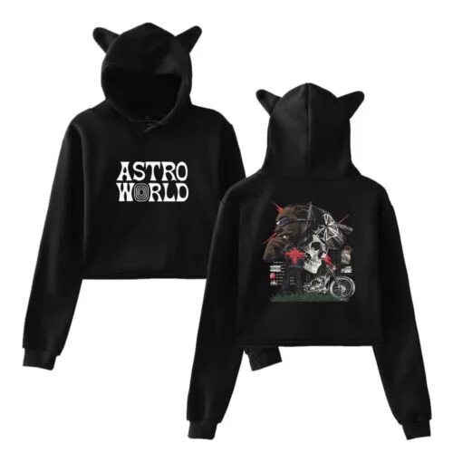 Travis Scott Cropped Hoodie #4 + Gift