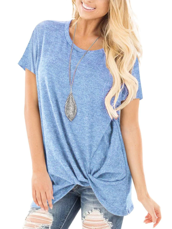 New T-Shirt Hip Length Irregular Hem Ideal For Lounging #3