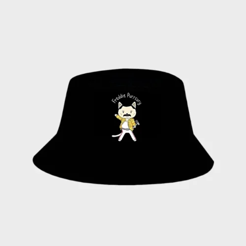 Freddie Mercury Cat Bucket Hat #1