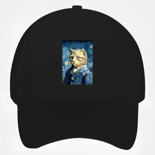 Van Gogh Cat Baseball Cap #1