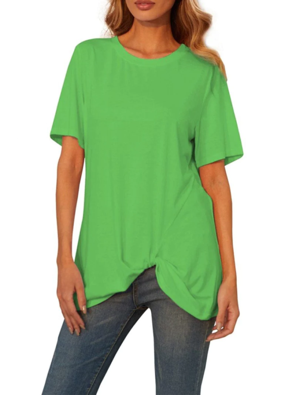 New T-Shirt Hip Length Irregular Hem Ideal For Lounging #4
