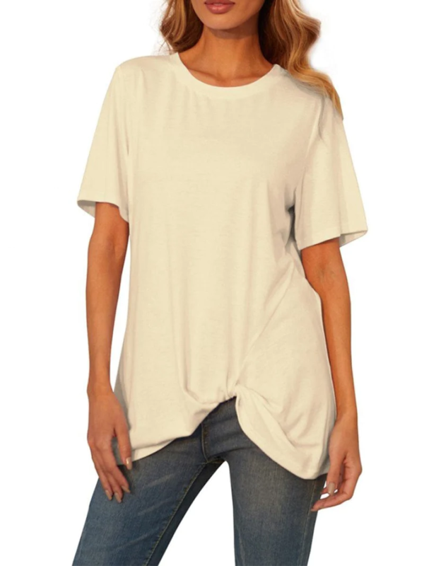 New T-Shirt Hip Length Irregular Hem Ideal For Lounging #5