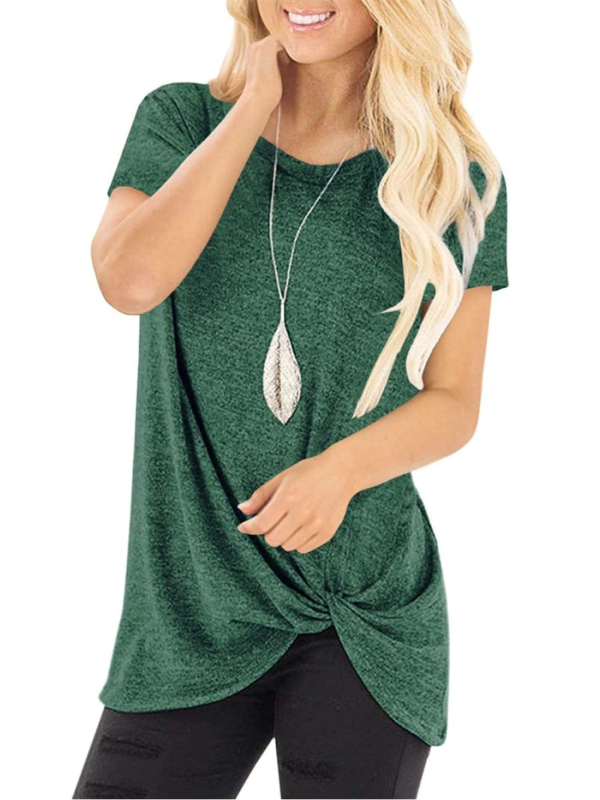 New T-Shirt Hip Length Irregular Hem Ideal For Lounging #8