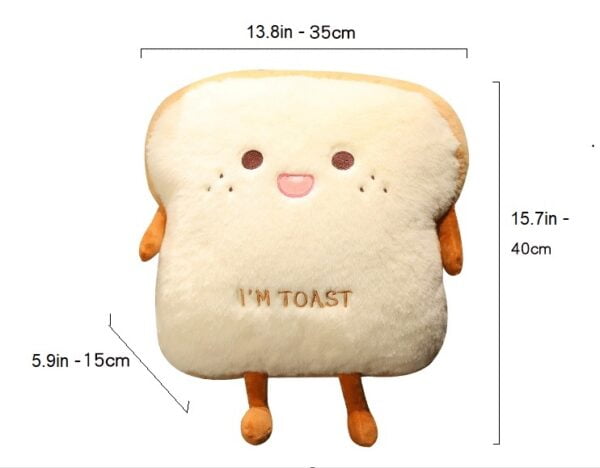 Plush Toast Bread Pillow #1 (P1) - Image 4