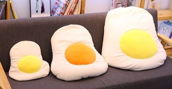 Plush Fried Egg Pillow #1 (P45) - Image 2