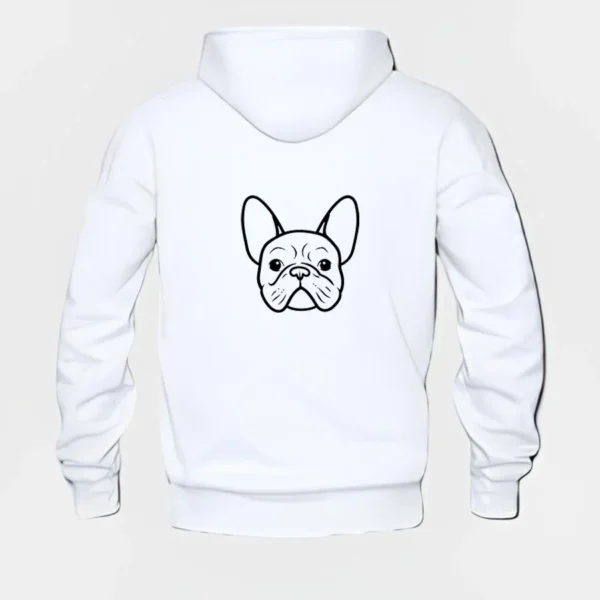 French Bulldog Hoodie #w116 - Image 3