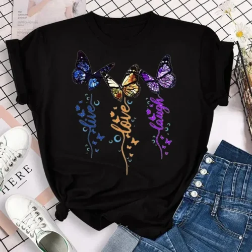 Colorful Butterfly T-Shirt #5