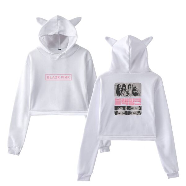 Blackpink Born Pink Cropped Hoodie #13 - Image 3