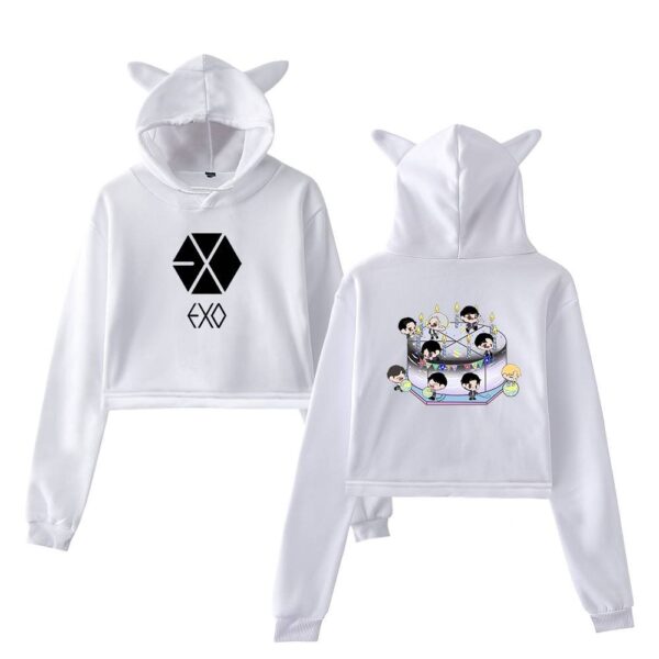 EXO Cropped Hoodie #3 - Image 3