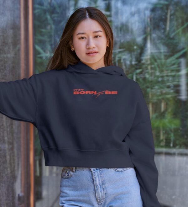 Itzy Born to Be Cropped Hoodie