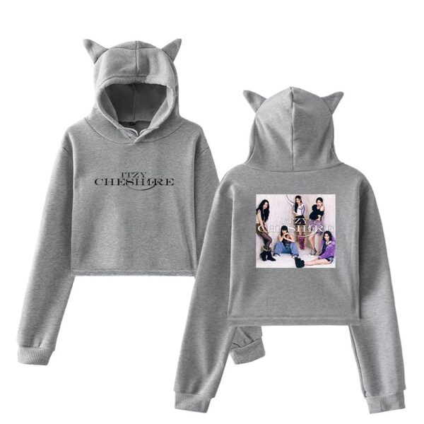 Itzy Chesire Cropped Hoodie #3 - Image 4