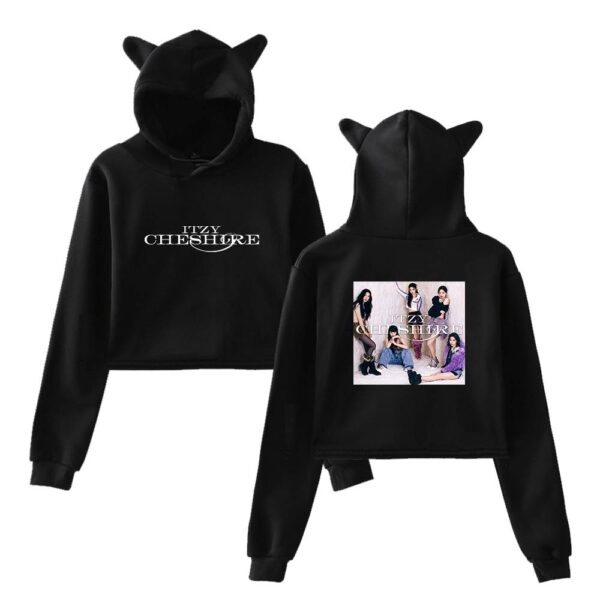 Itzy Chesire Cropped Hoodie #3 - Image 2