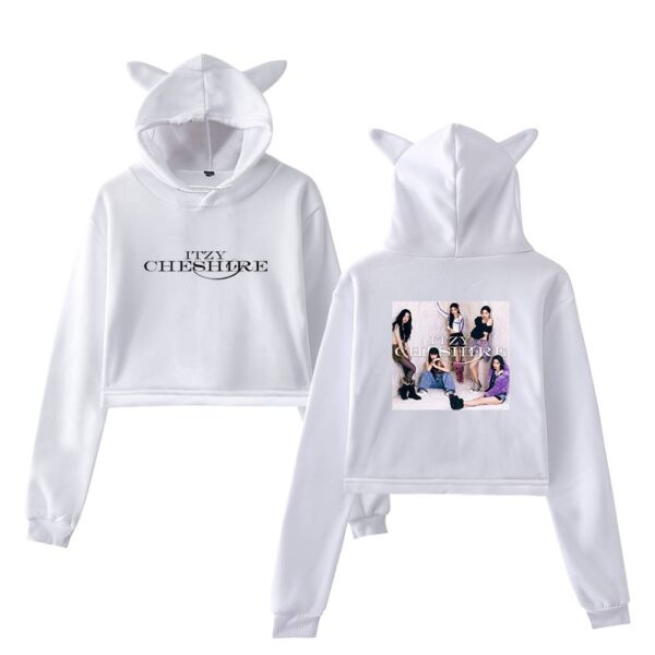 Itzy Chesire Cropped Hoodie #3 - Image 3