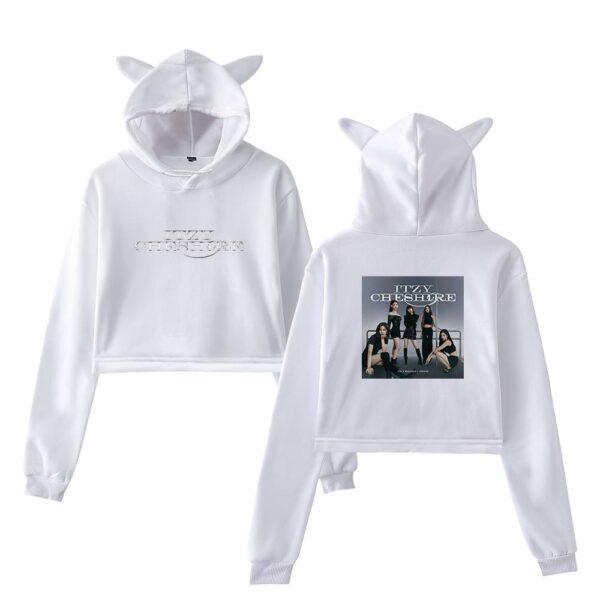 Itzy Chesire Cropped Hoodie #4 - Image 3