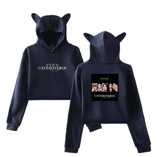 Itzy Chesire Cropped Hoodie #5 - Image 3