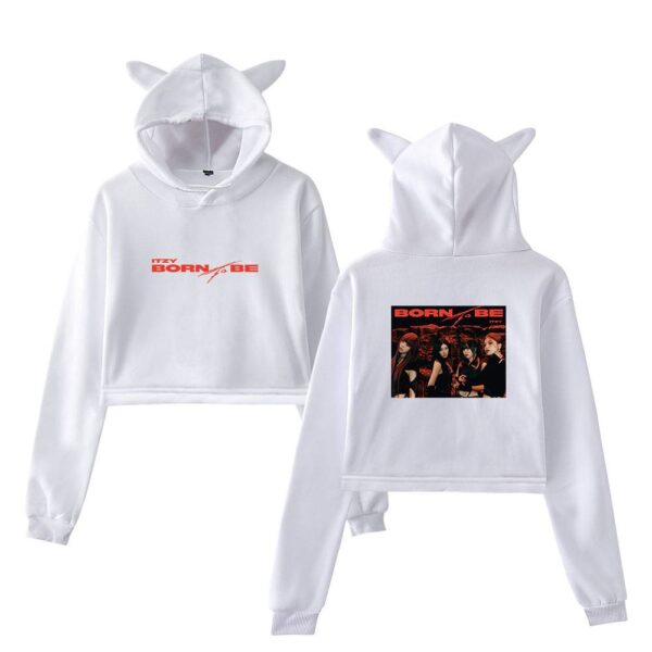 Itzy Born to Be Cropped Hoodie #2 - Image 3