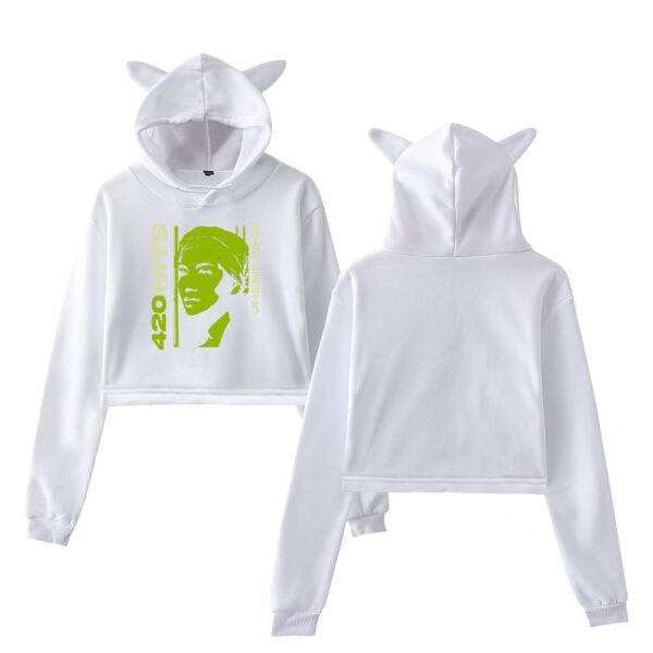 Jhene Aiko Cropped Hoodie #4 - Image 2