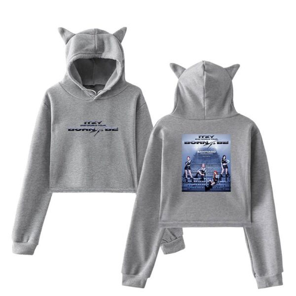 Itzy Born to Be Cropped Hoodie #1 - Image 4