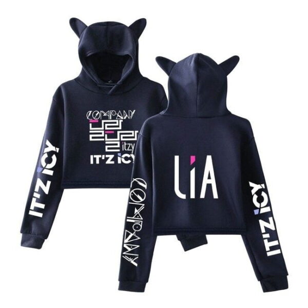 Itzy Lia Cropped Hoodie #1 - Image 4