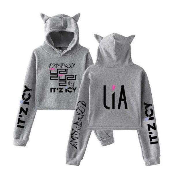 Itzy Lia Cropped Hoodie #1 - Image 2