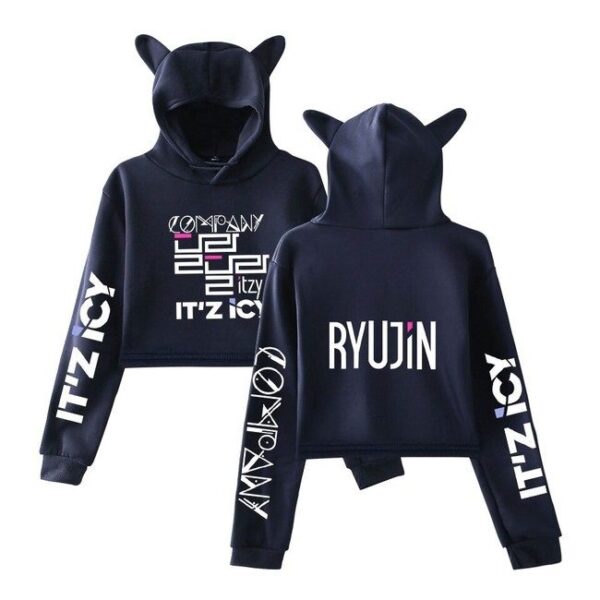 Itzy Ryujin Cropped Hoodie #1 - Image 4