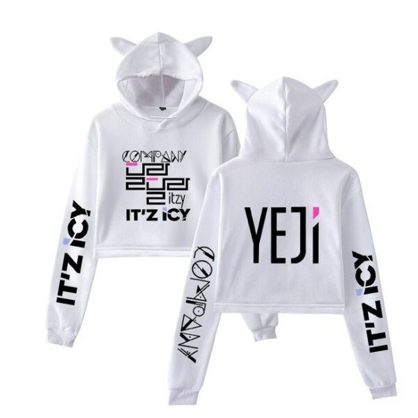 Itzy Yeji Cropped Hoodie #1 - Image 4