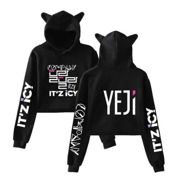 Itzy Yeji Cropped Hoodie #1 - Image 2