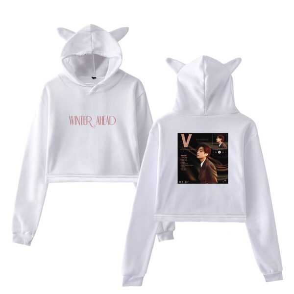 V BTS Cropped Hoodie #3 - Image 3