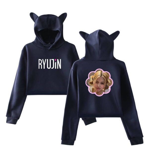 Ryujin Itzy Cropped Hoodie #1 - Image 3