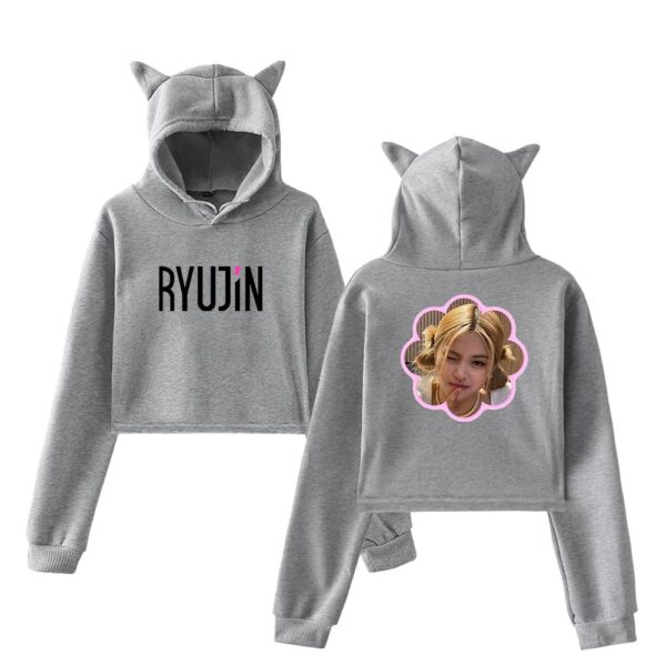 Ryujin Itzy Cropped Hoodie #1 - Image 4