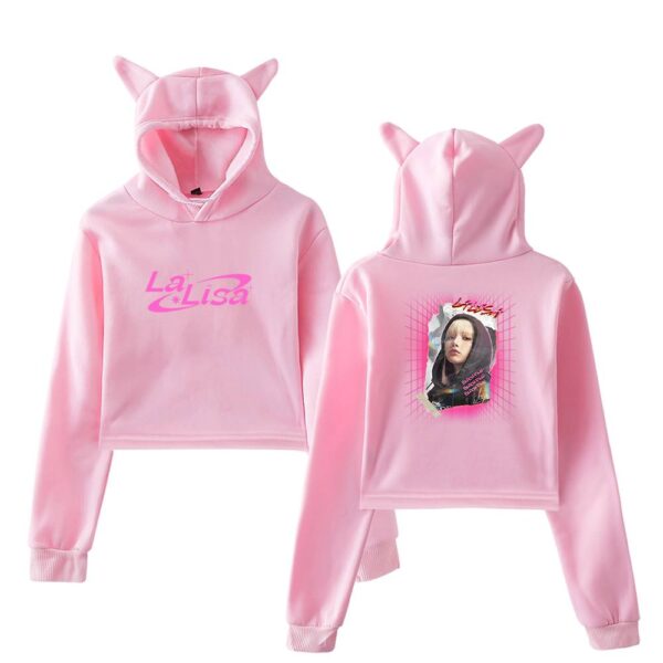 Lisa Blackpink Cropped Hoodie #2 - Image 5