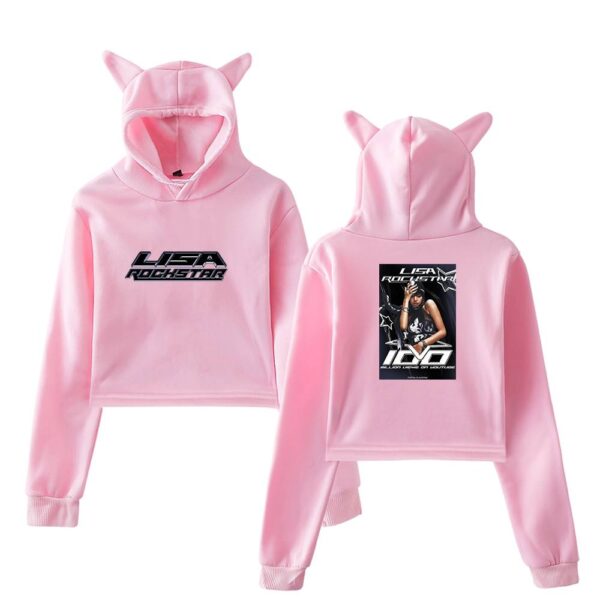 Lisa Blackpink Cropped Hoodie #4 - Image 5