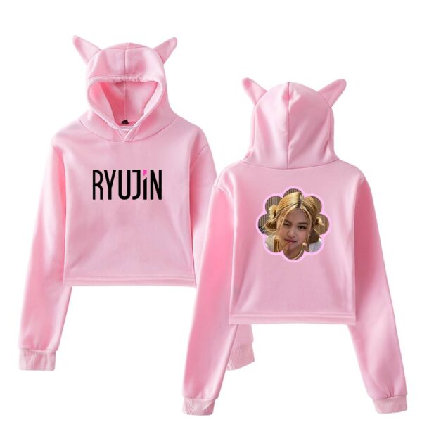 Ryujin Itzy Cropped Hoodie #1 - Image 5