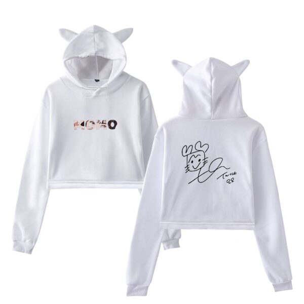 Momo Twice Cropped Hoodie #2 - Image 3