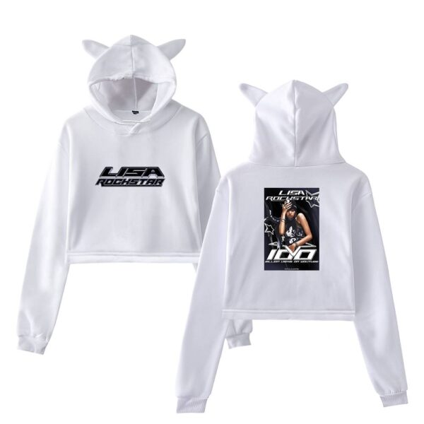 Lisa Blackpink Cropped Hoodie #4 - Image 2