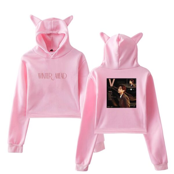 V BTS Cropped Hoodie #3 - Image 5