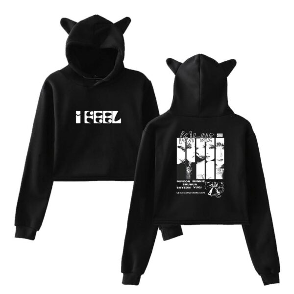 Gidle "I Feel" Cropped Hoodie #1 - Image 2