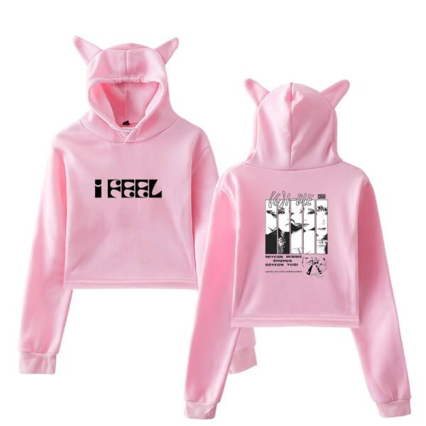 Gidle "I Feel" Cropped Hoodie #1 - Image 5