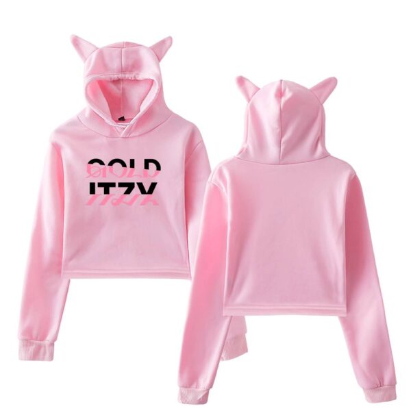 Itzy Gold Cropped Hoodie #1 - Image 5