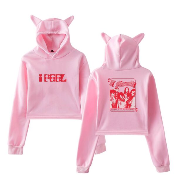 Gidle "I Feel" Cropped Hoodie #4 - Image 5