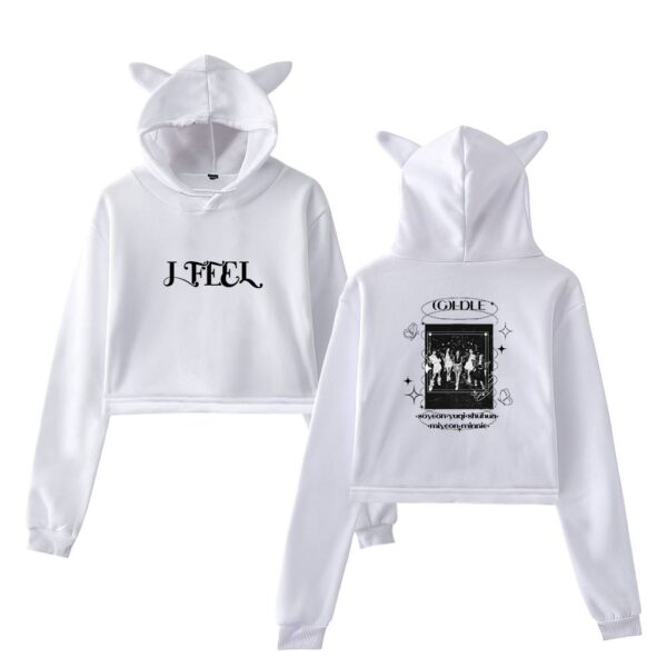 Gidle "I Feel" Cropped Hoodie #3 + Gift - Image 3