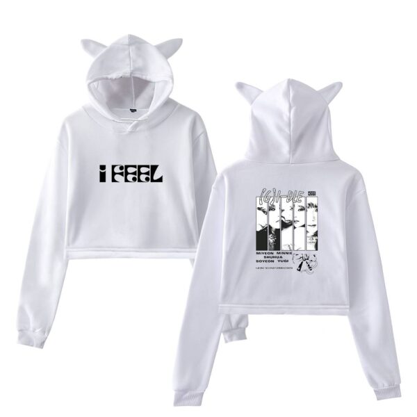 Gidle "I Feel" Cropped Hoodie #1