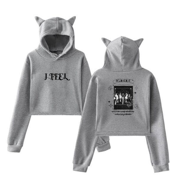 Gidle "I Feel" Cropped Hoodie #3 + Gift