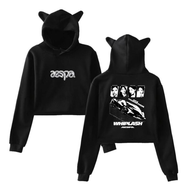 Aespa Whiplash Cropped Hoodie #2 - Image 2