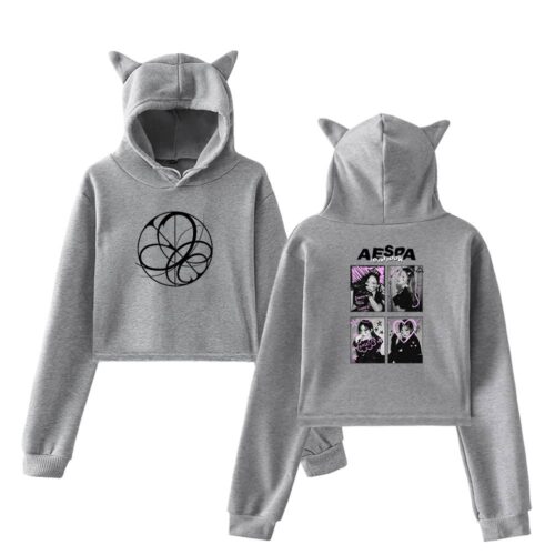 Aespa Whiplash Cropped Hoodie #3