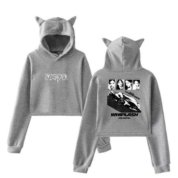 Aespa Whiplash Cropped Hoodie #2 - Image 4