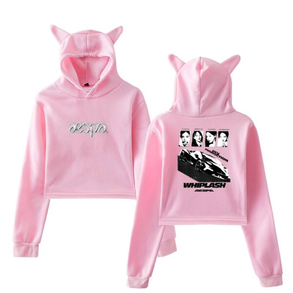 Aespa Whiplash Cropped Hoodie #2 - Image 5