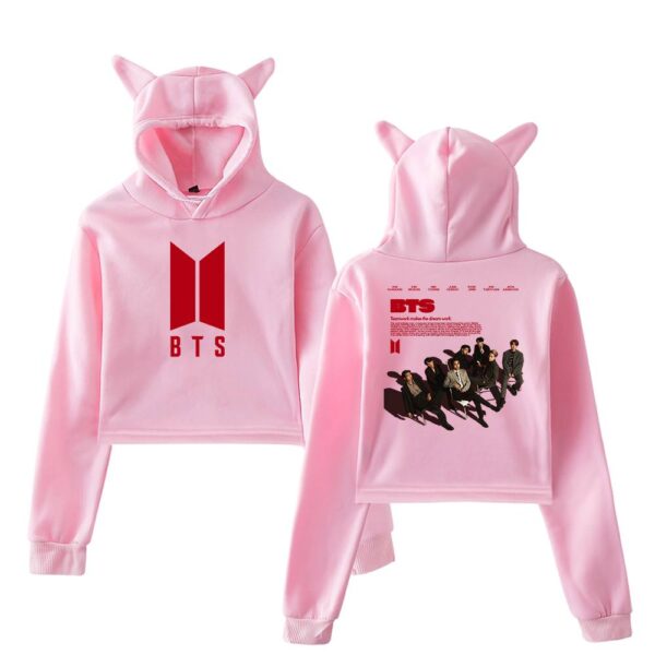 BTS Cropped Hoodie #1 - Image 5
