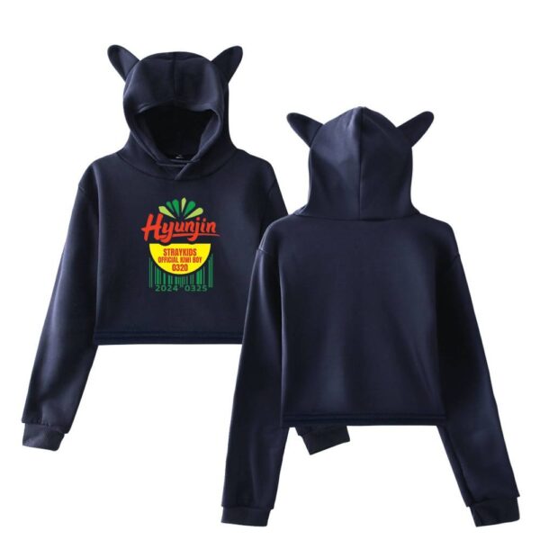 Hyunjin Cropped Hoodie #3 - Image 4