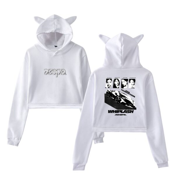 Aespa Whiplash Cropped Hoodie #2 - Image 3